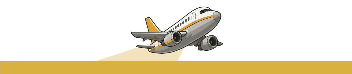 Illustration of a commercial passenger plane 