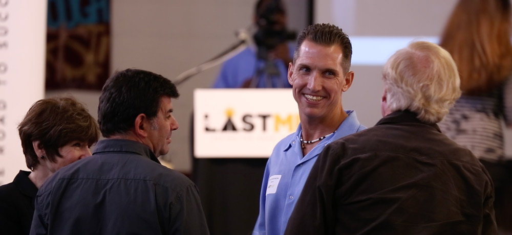 Chris Schuhmacher at The Last Mile Demo Day in San Quentin Rehabilitation Center